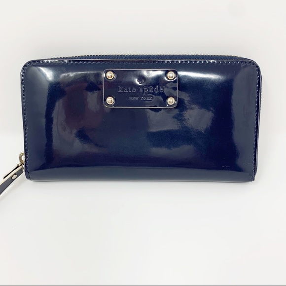 kate spade Handbags - kate spade Navy Blue Zipper Top Wallet